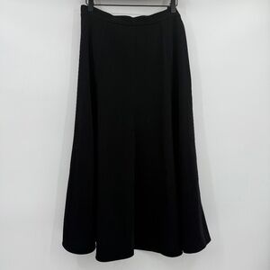 Coldwater Creek Skirt Women 10P Black Maxi Velvet Stretch Witchy Goth Minimal
